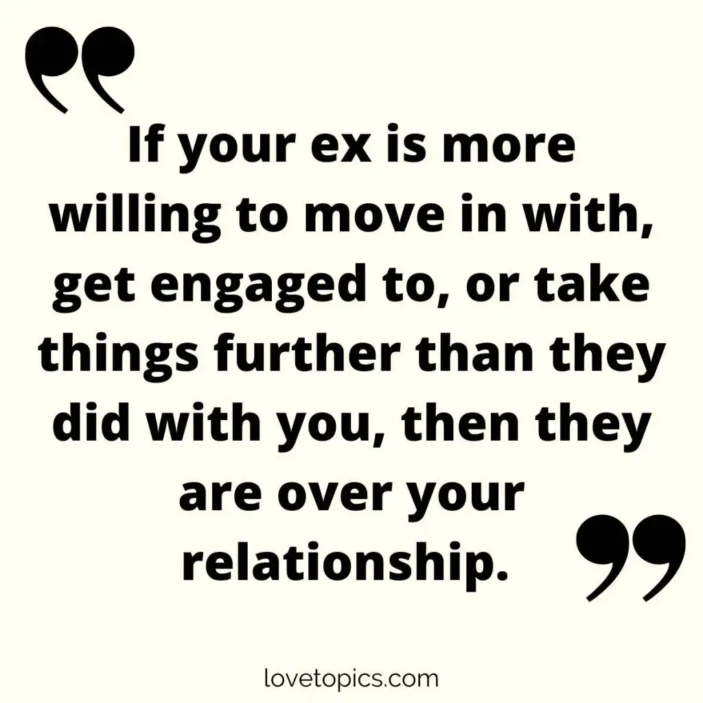 your ex is moving on with someone else